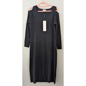 Anna Scholz Cold Shoulder Midi Dress